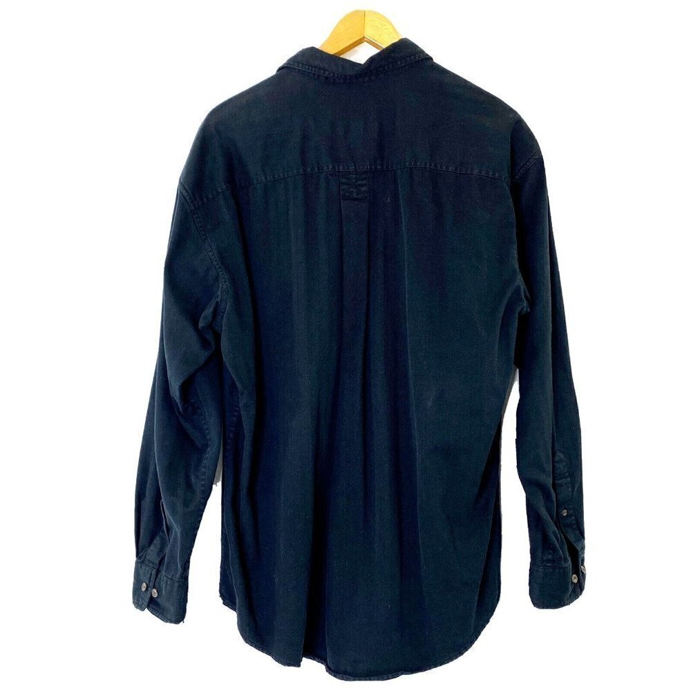 Timberland Weathergear Rugged Fit Shirt Men's Large L/S Button Front Navy Blue - Picture 2 of 11